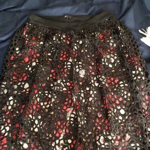 Black lace skirt